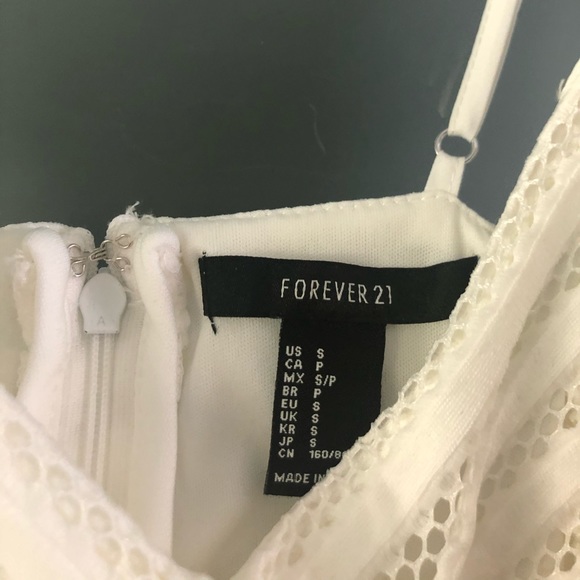 Forever 21 peplum white dress - Picture 3 of 5